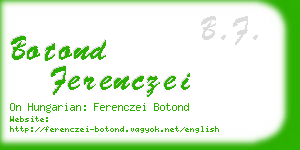 botond ferenczei business card